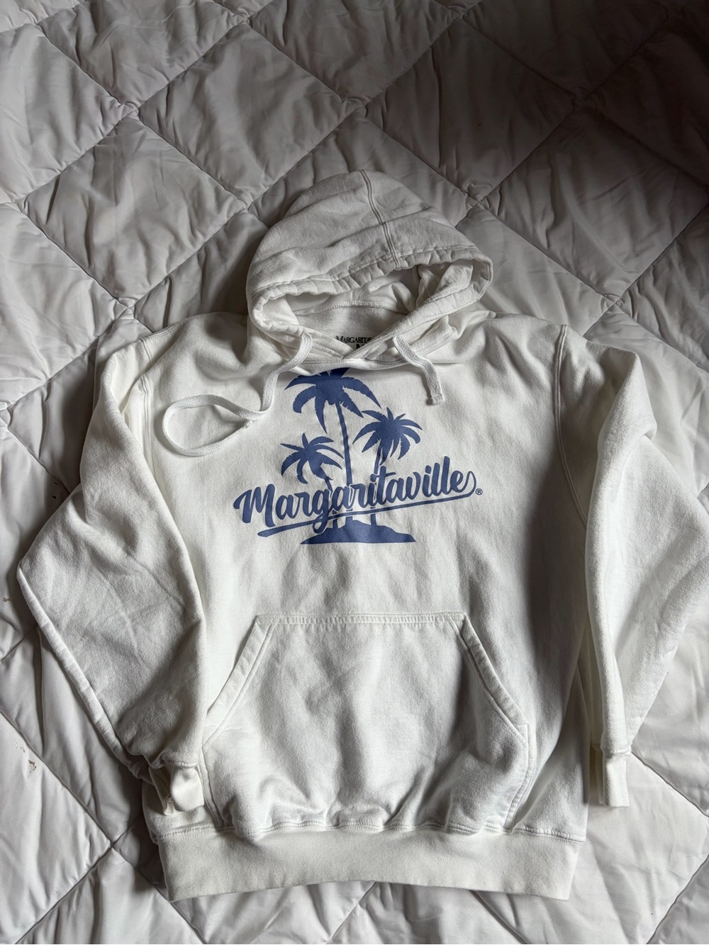 Margaritavile white and purple hoodie size M